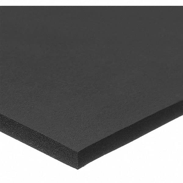 3/8 Дебела црна епд -пена ултра меки чаршафи со обичен грб за лесни апликации 42 ширина x 6 ft.