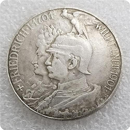 Антички занаети Германија 1901 година Странски комеморативна монета Сребрена долар монета 1786