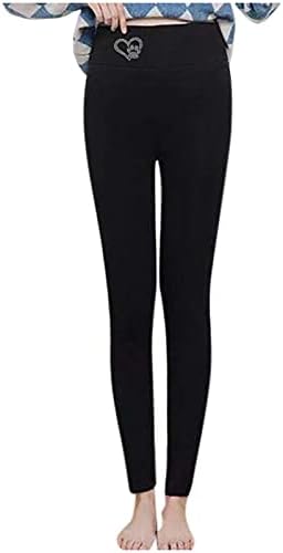 LMSXCT женски зимско руно наредени хеланки Термички дебели шерпа ринбони кадифени панталони со топло нозе со високи половини