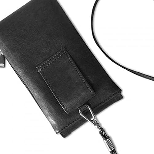 Натписи со коски кинески хороскопски стаорец телефонски паричник чанта што виси мобилна торбичка црн џеб