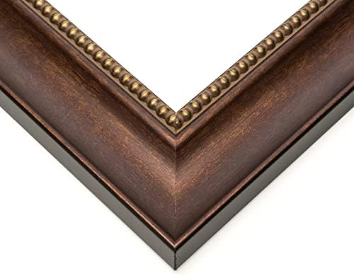 25x32 бакар и кафеава вистинска дрвена рамка со ширина 2 инчи | Внатрешна рамка длабочина 0,5 инчи | Марон Браун Традиционална