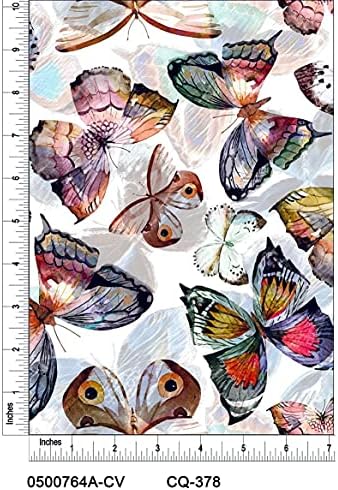 Прекрасен И Шарен Реален Дизајн На Пеперутки Отпечатен на Памучна Ткаенина за Ватирање покрај Дворот