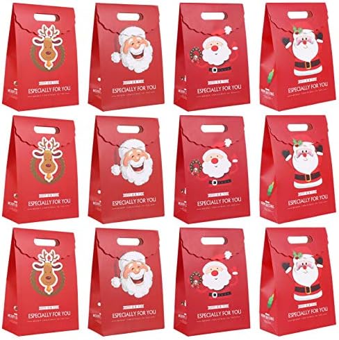 Кабилок Торба За Подароци на Дедо Мраз 12 парчиња Торби Преносни Торби За Бонбони Торби За Намирници Торбичка За Купување Торби