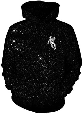 Унисекс влечни џемпери за џемпери на џвакања Астронаути со астронаути 3Д печати хип хоп спорт спортска облека со аспиратори