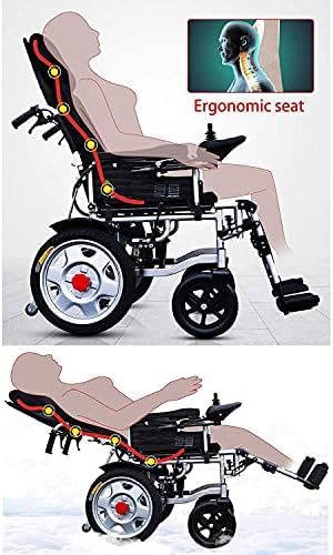 Неочи Моден Пренослив Инвалидска Количка Делукс Отворен/Брз Преклопен Стол За Помош За Мобилност Моќен Двоен Мотор Безбеден