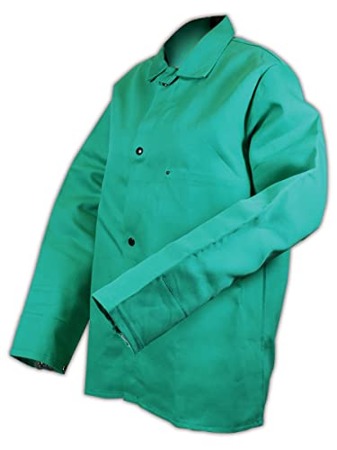 Магиден искрата на пламен отпорен на памук стандардна јакна за тежина, 1 јакна, должина од 30 ”, големина xl, зелена
