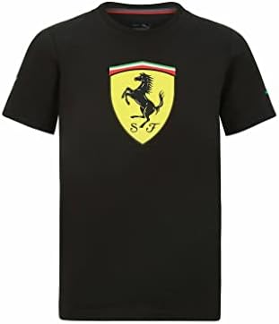Ферари Скудерија Официјална стока во Формула 1 - Детска голема маица со скудето - црна - големина 3-4 години