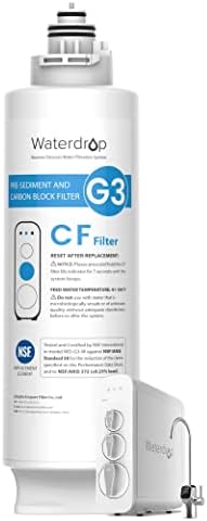 Waterdrop WD-G3-CF Филтер, Замена ЗА WD-G3-W, WD-G3P600 и WD-G3P800-W Систем За Обратна Осмоза, 6-месечен Живот, Нов Дизајн