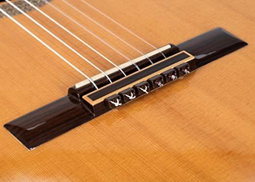 Класичен пластични мониста на акустична гитара Фламенко во сјајно кафеава за најлонски жици од Алба гитара мониста