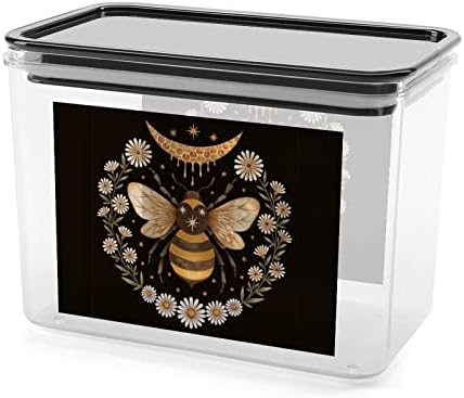Кутија За Складирање На Мед Пчела Месечина Пластични Канистри За Контејнери За Организатор На Храна Со Капак За Кујна
