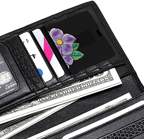 Африкански Виолетова Цвет Кредитна Банкарска Картичка USB Флеш Дискови Пренослив Мемориски Стап Клуч За Складирање Диск 64G
