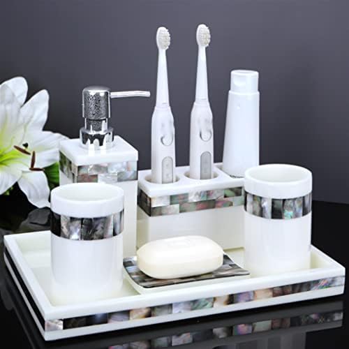 Mmllzel countertop купатило поставена електрична држач за четки за заби, чаша за миење садови за венчавки за бања