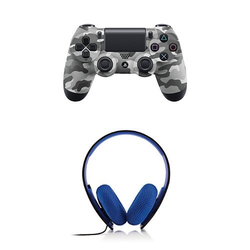DualShock 4 Безжичен контролер + PlayStation Silver Wired Stereo Helide