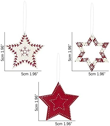 Божиќни украси Божиќно приврзоци за приврзоци за новогодишно дрво 6 пакувања од две бои украс за хартија