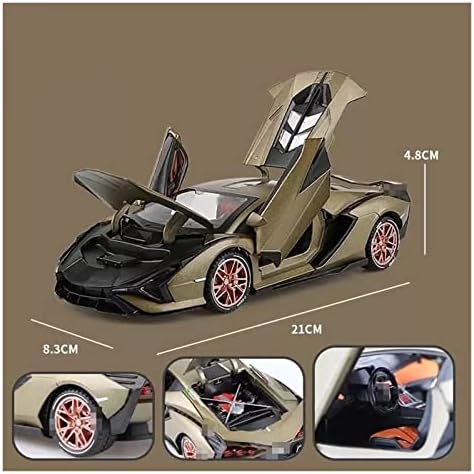 Скала модел на автомобили за модел на спортски автомобили Сина Алој, диекаст возила Метал автомобил модел звук и светлина 1:24