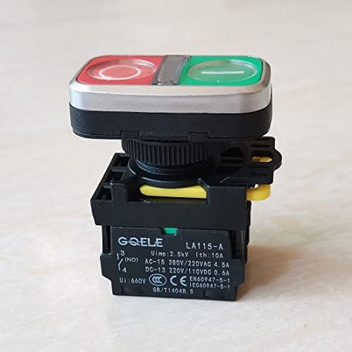 GQELE LA115-A PUST копчето за копче за ресетирање со две позиции за индустриска опрема 380V/220VAC 4.5A 220V/110VDC 0,6A CCE