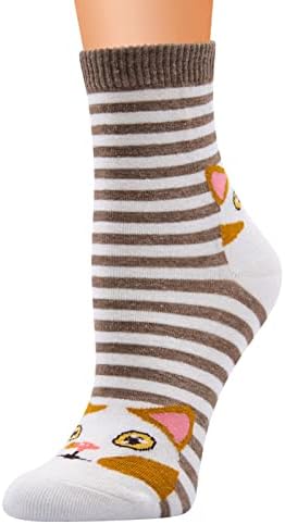 Activeенски чорапи активни порибување жени шетаат чорапи со лежерна памучна шема за дишење на чорапи удобни слатки чорапи за