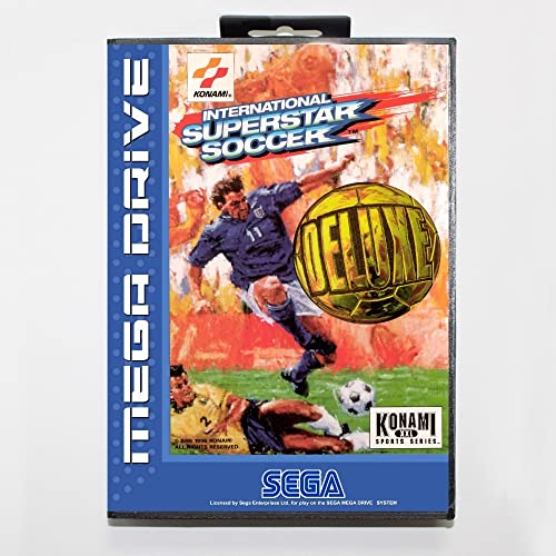 Касета за игра Samrad 16 Bit Sega MD со малопродажен кутија - Меѓународен суперerstвезда Фудбал Делукс игра количка за Megadrive за Genesis System