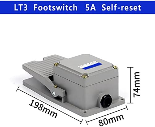 AHAFEI 1PCS LT3 LT4 Footswitch Алуминиум Школка Нога-На Моментална Контрола Прекинувач Електрична Енергија Педалата Само-Ресетирање