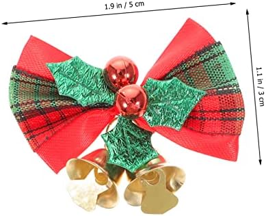 Toyandona 12pcs Божиќни sвончиња Божиќни подароци лак занаетчиски лакови мини куглани украс Божиќ мини лак за Божиќ, висечки