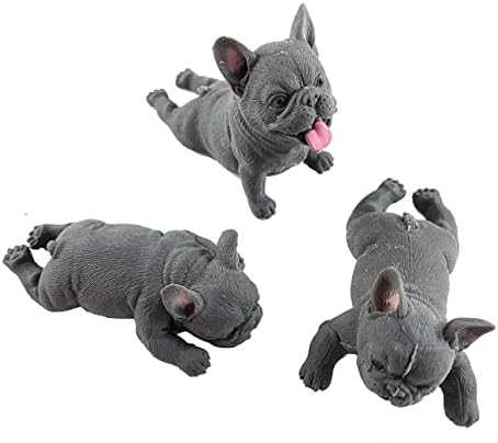 3 Мал булдог куче мека пената ДОХ - исполнети топчиња со стрес на стискање - сензорни, стрес, фигура играчка супер мека кучиња