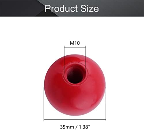 Отро 3 парчиња Термосет топка копче M10 MASHENTHEN THENCH MASHINGER рачка од 35мм со дијаметар мазен раб
