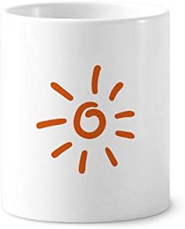 Портокалово рачно сликање Сонцето временски услови за заби, држач за пенкало кригла керамички штанд -молив чаша