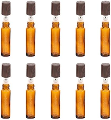 Doitool сјај за усни чисти стаклени контејнери 10 парчиња се тркалаат на шишиња со шишиња со есенцијално масло за масла ， шишиња