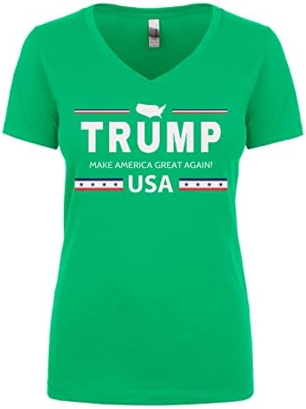 Trumpенскиот Трамп на Кибертела ја прави Америка повторно одлична САД Мага Јуниорс В-врат маица
