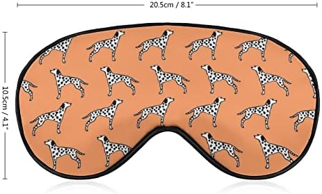 Далматинските кучиња сакаат срца Смешно спиење маска за очи меко слепило око со прилагодлива лента за ноќни очила за мажи за