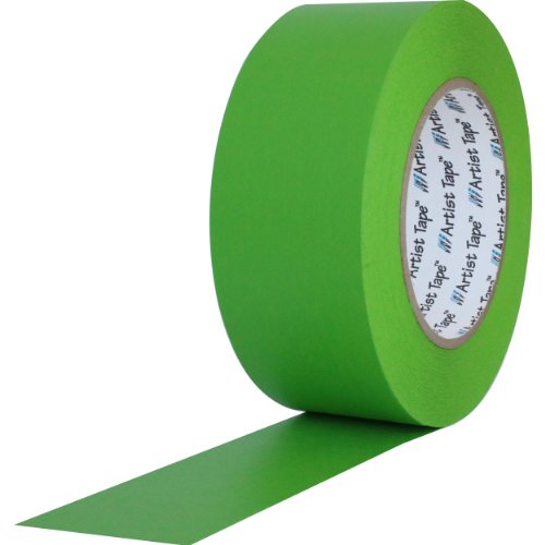 Protapes Artist Tape Tape Flatback Prink Prigent Part или лента за конзола, ширина со должина од 60 години x 3/4 , зелена