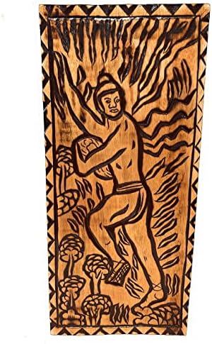 Тикимастер Се Искачи На Безбедносниот Дрвен Панел 30 Х 12 Крал Камехамеха - Полинезиска Ѕидна Уметност / #дпт5042