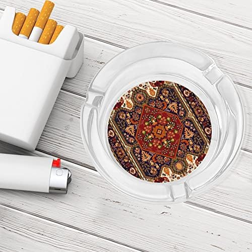 Персиски национална шема стакло пепелници за цигари и цигари, држач за табела за табела за декорација на маса