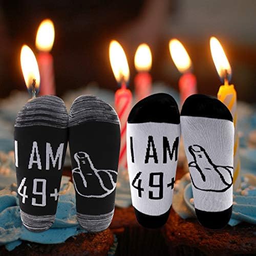 Левло 40 -ти 50 -ти 60 -ти роденденски подарок за жени или мажи смешни роденденски чорапи Најдобар пријател подарок за роденден