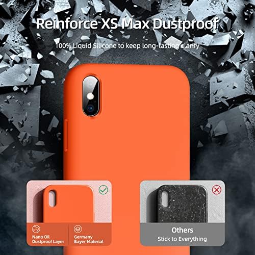 Дсаиро[3 во 1 Дизајниран За Iphone Xs Max Случај, со 2 Пакет Заштитник На Екранот, Тенок Течен Силиконски Телефон Случај за