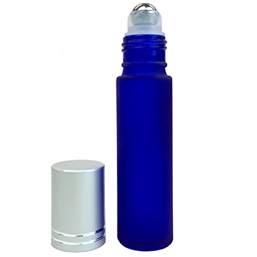 Beauticom® стакло 10 ml ~ 1/3 мл ролери шишиња со метално капаче, топки од не'рѓосувачки челик за есенцијално масло, ароматерапија,
