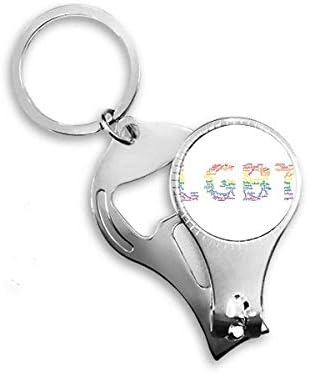 ЛГБТ Виножито ВордКод Арт Деко Подарок моден ноил Нипер прстен клуч за шишиња со шишиња со шише Клипер