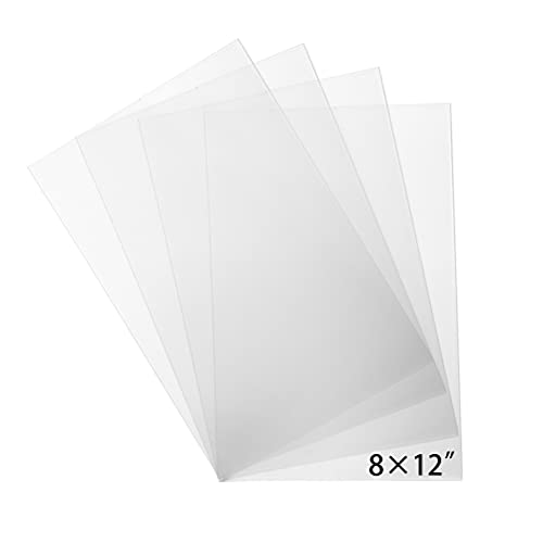 4 парчиња акрилни чаршафи, чисти, 8x12 транспарентен акрилен плексиглас лист, акрилна табла, листови со плексиглас луцит со