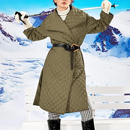 Huенски зимски палта со цврста боја со долги ракави џебови памучни јакна есен и патент лесна јакна