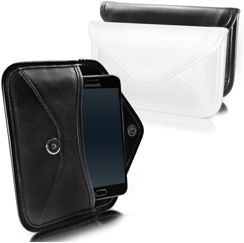 Кутија во Boxwave Компатибилен со Samsung A54 - Елитна торбичка за кожен месинџер, синтетички кожен покритие дизајн на пликови