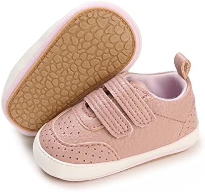 Cosankim бебешки момчиња девојчиња чевли чипка на пит -кожени патики за новороденчиња кои не се лизгаат гумени ѓон новородени
