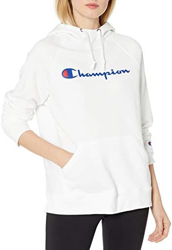 Championенски женски PowerBlend Fleece Hoodie, лого на скрипти