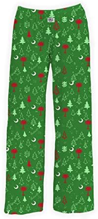 Краток Лудило Одмор &засилувач; Божиќ Тематските Пижами Панталони Возрасни Унисекс Салон Носат-Мека &засилувач; Свилен Удобно