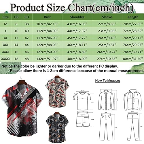 XZHDD 2022 Нови летни мажи хавајски кошули, графички врвови со кратки ракави модно копче надолу опуштено лабава кошула на плажа