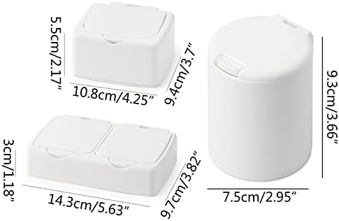 Мини Пластична Кутија за Складирање Со Капак Флип Автоматско Притискање Скокачки Памучни Кутии За Надворешна Патувачка Шминка