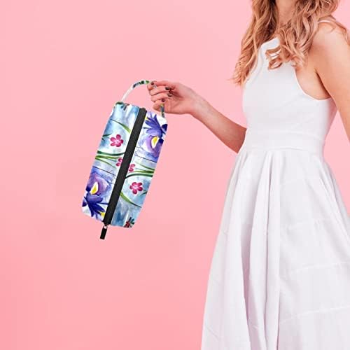 Торба За Шминка, Козметичка Торба, Водоотпорен Организатор На Торби За Шминка, Пролетна Цветна Пеперутка Лале Ирис