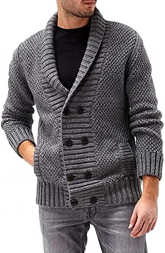 Dudubaby есен и зимска машка мода лабава кардиган топол џемпер со јакна со качулка