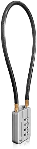 SISAV 30cm/12in долги кабелски брави Кабел 4-цифрен комбинација за заклучување на комбинација за повторно поставување комбинација