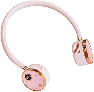 ADFHZB Дигитален дисплеј Врв на вратот Лесен за носење на личен вентилатор со низок бучава 3 брзина за слободни висечки слушалки