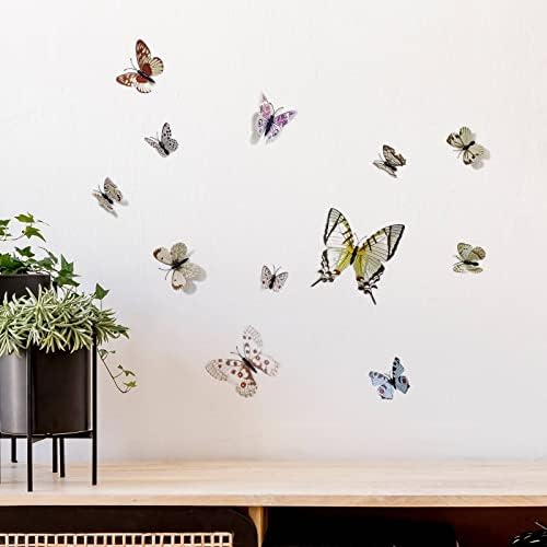 12 Парчиња 3Д Ѕиден Декор За Пеперутки Налепници За Пеперутки 5 Стилови Ѕидни Налепници Ѕидни Налепници За Девојчиња Момчиња